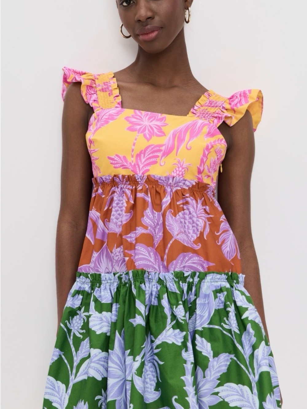 Farm Rio Fruit Ruffle Mini Dress